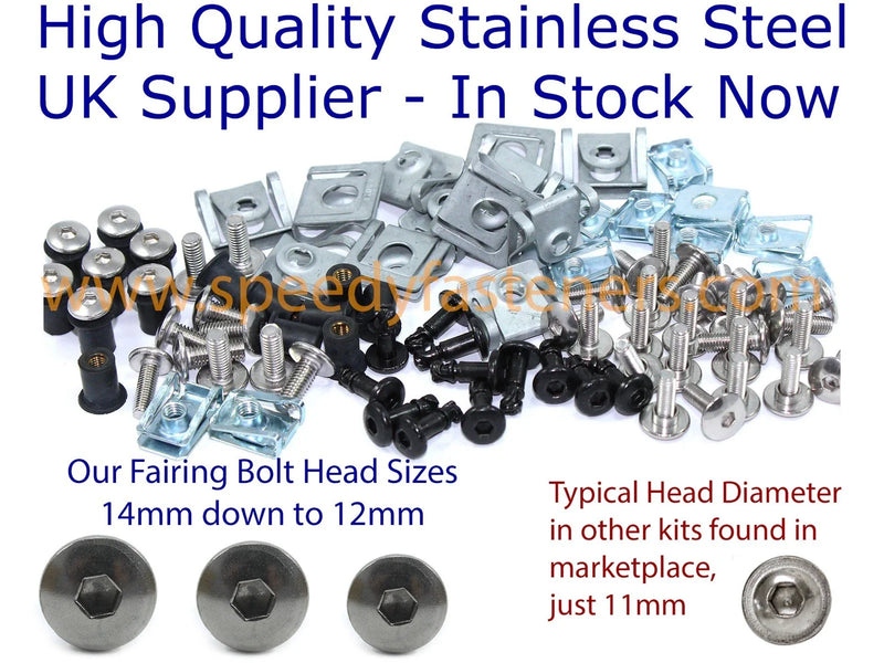 Aprilia RSV 1000R fairing screws (2004–2009)
