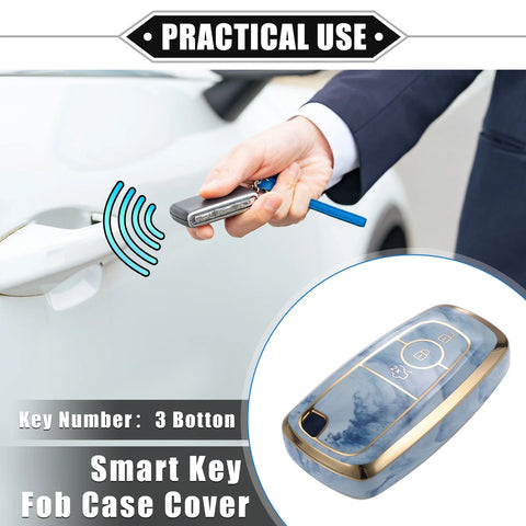 Ford Explorer, Ecosport, Mustang 3 x Button TPU Key Fob Cover Case (2020-2023)