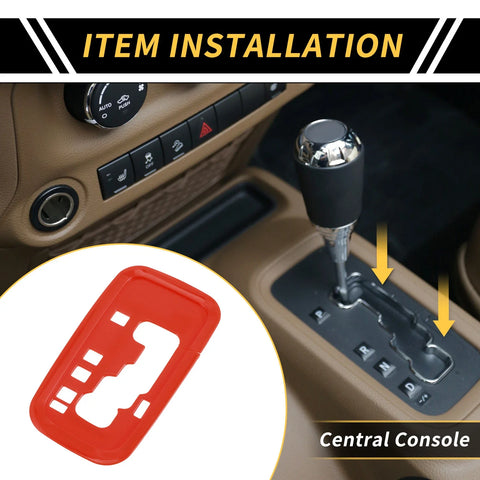 Jeep Wrangler JK Center Console Gear Shift Frame Panel Trim (2007-2018)