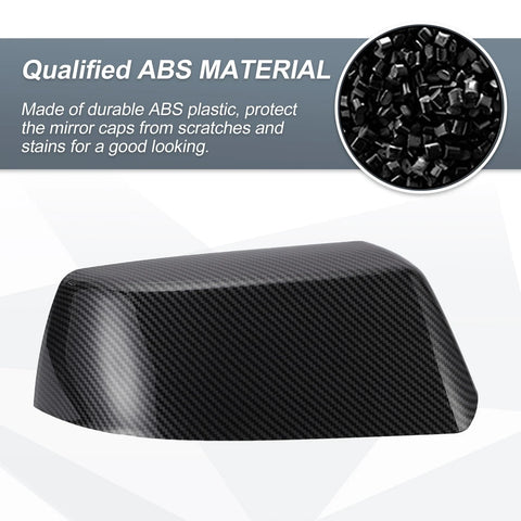 Cadillac & Chevrolet 1x Rearview Mirror Cover Cap Black Carbon Fiber