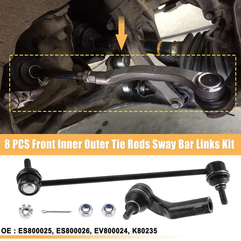 Mazda 3 8pcs Front Outer Tie Rod Ends (2004-2009)