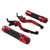 Kawasaki ZX6R Red Extendable Brake Clutch Levers Grip Set (2005-2023)