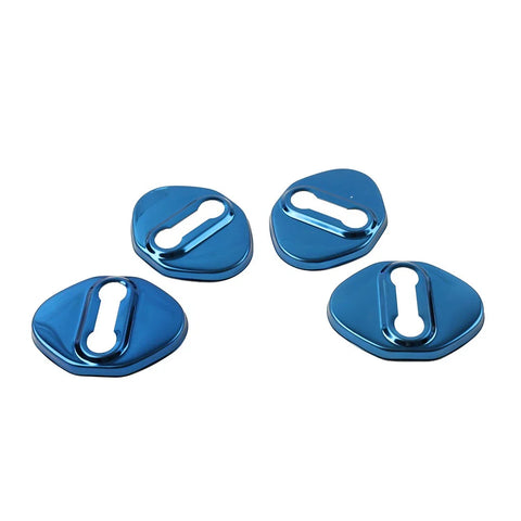 Honda, Toyota, Mazda, Hyundai 4 x Blue Car Door Lock Protective Covers
