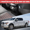 Ford F-150 Crew Cab 2009-2023 Black Red 5 Pcs Front Rear Seat Covers