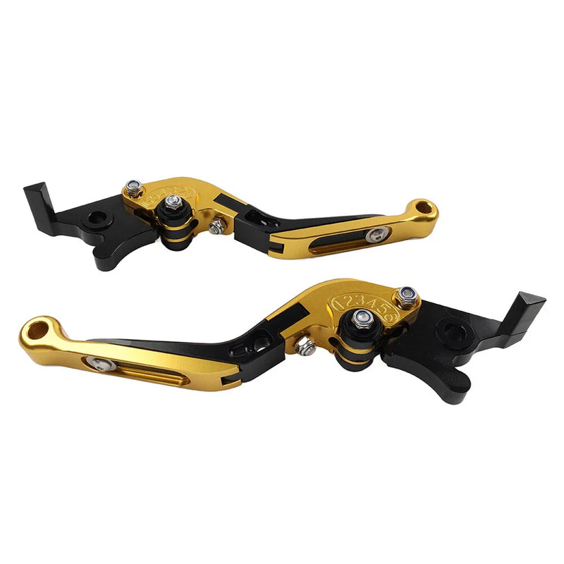 Honda CBR600RR CBR954RR Gold Extendable Brake Clutch Levers (2002-2006)