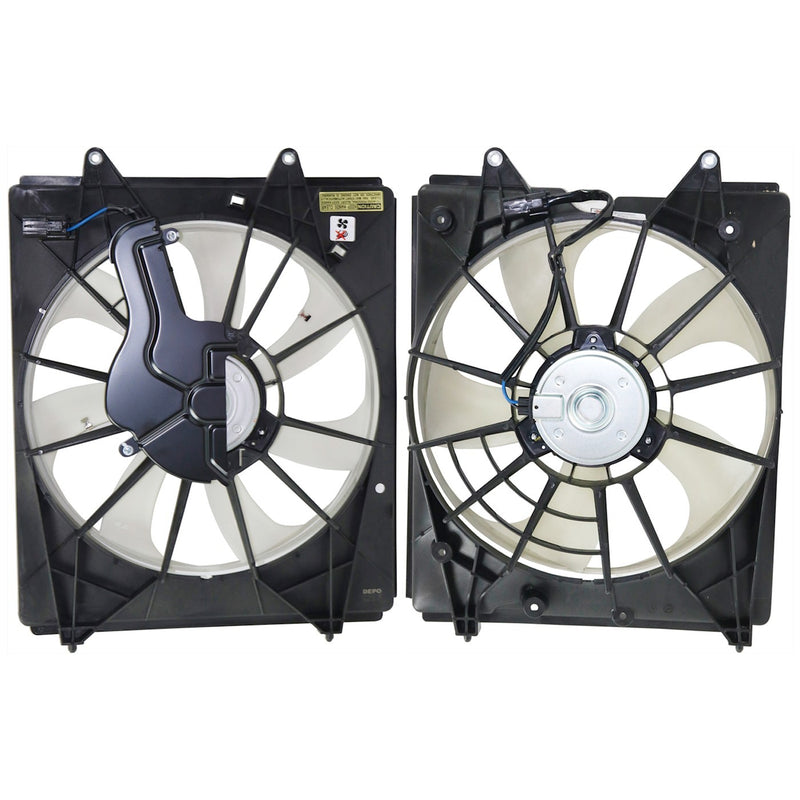 Set of 2 Cooling Fan Assemblies Driver & Passenger Side
