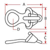 10-13mm Chain 316 Stainless Steel Mooring Chain Claw / Anchor Chain Claw