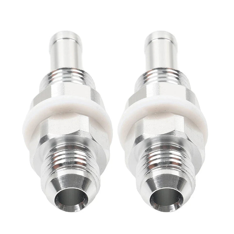 6AN Male Flare Bulkhead to 5/16" Hose Barb Fuel Tank Fittings
