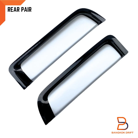 Toyota Hilux Ute 4 x Silver Visor Rain Guard Weather Shield (88-96)