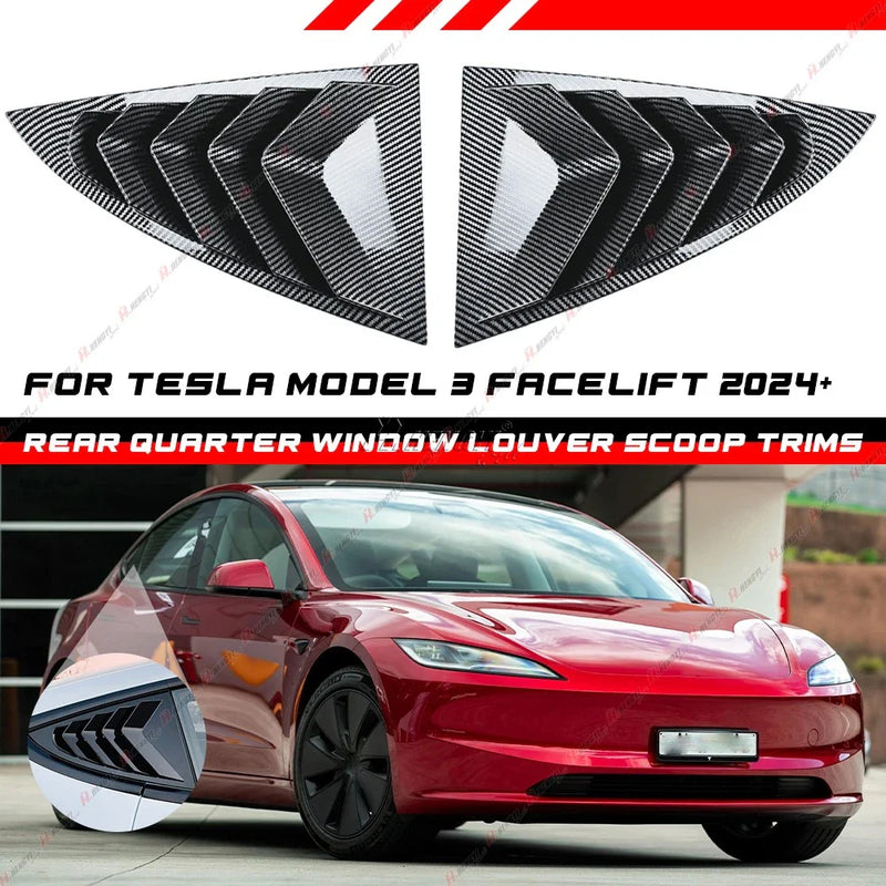 Tesla Model 3 Rear Window Louver Shutter Cover Trim
