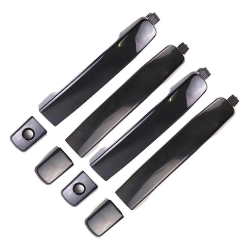 Exterior Door Handle BK Gloss Set 4 Fits Nissan Navara D40 4D Pickup 2005-14 D06