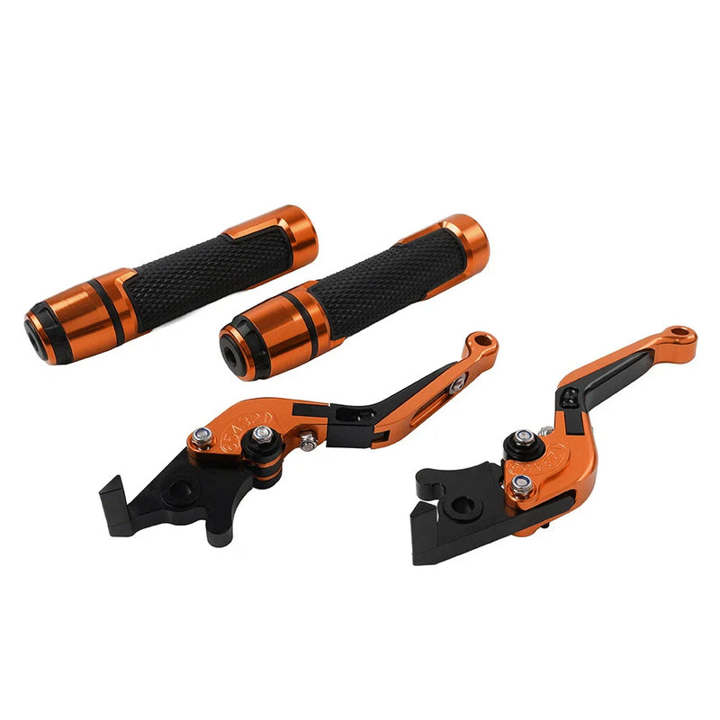 BMW C650GT C600 Orange Extendable Brake Clutch Levers Grips Set (2012-2018)