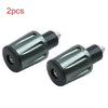 Motorcycle 2 x 17mm Titanium Tone Aluminum Alloy Handlebar Grip End Cap