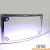 Harley Custom Bobber 4x7 Curved License Plate Frame w/ LED Light