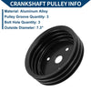 Chevy SBC Small Block 262 3 x Triple-Groove Short Water Pump Crank Pulley