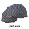 Ferrari 458 Spider IT Edition Black Leather Floor Mats (2010-2015)