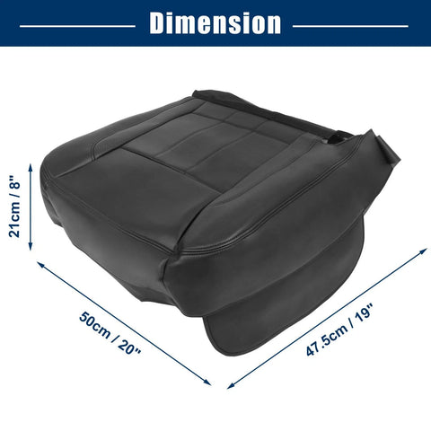 Dodge Ram Seat Bottom Cover Black Faux Leather Protector