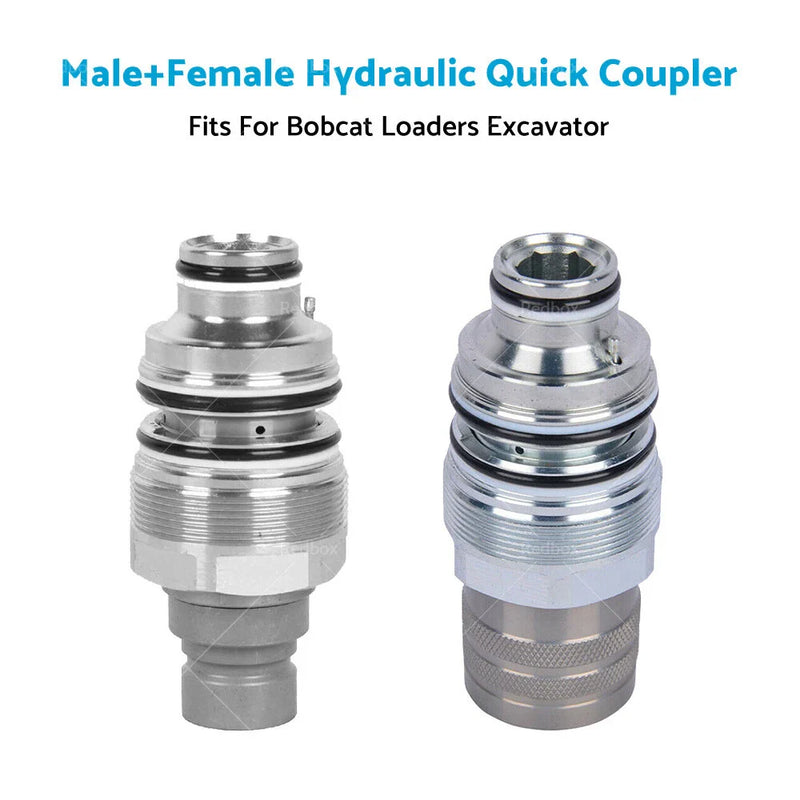 Bobcat Hydraulic Flat Face Quick Coupler 46mm