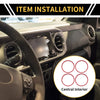 Toyota Tacoma (2016-2023) Red AC Vent Dashboard Decoration Rings Set