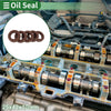Make Model Oil Seal 25x42x10mm FKM Rubber High Pressure Brown 5 Pcs