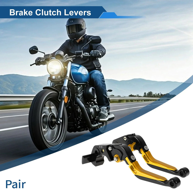 Kawasaki ZX14R Black Gold Tone Adjustable Short Long Brake Clutch Levers