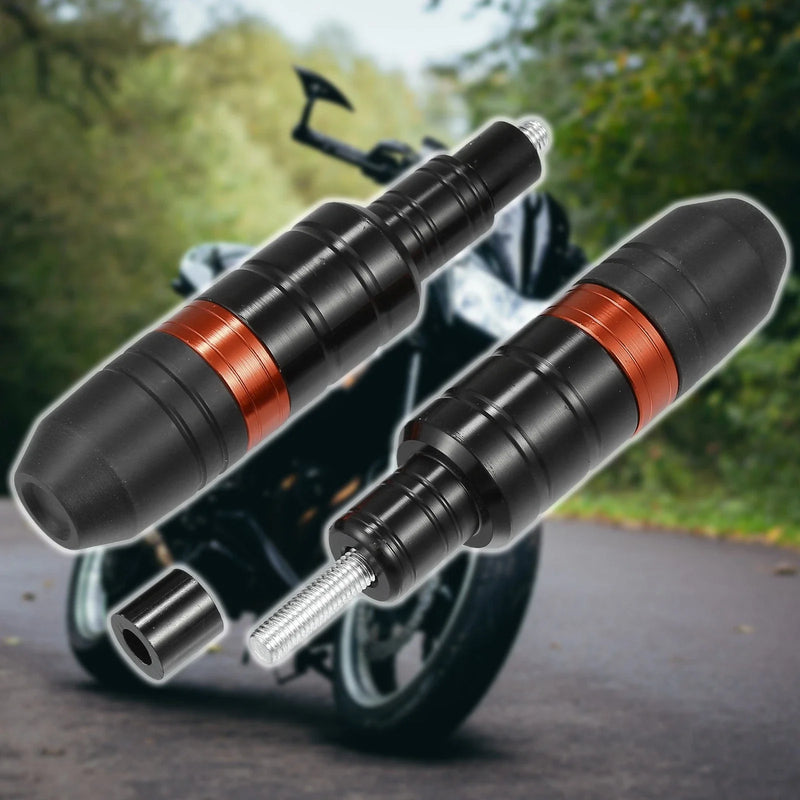 Honda Motorcycle Frame Slider 2 x Orange Exhaust Anti Crash Fall Protector
