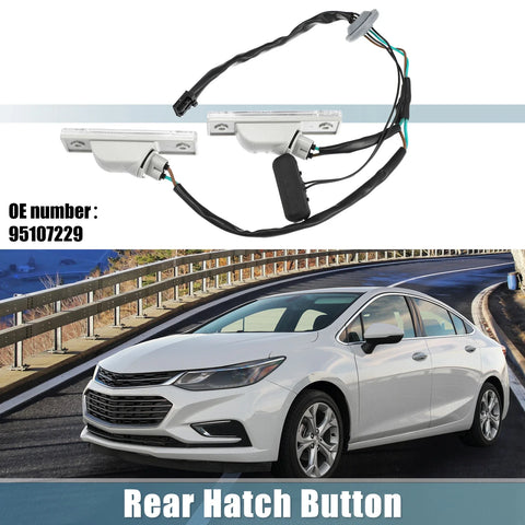 Trunk Tailgate Handle Release Liftgate Switch with License Plate Lamp 95107229