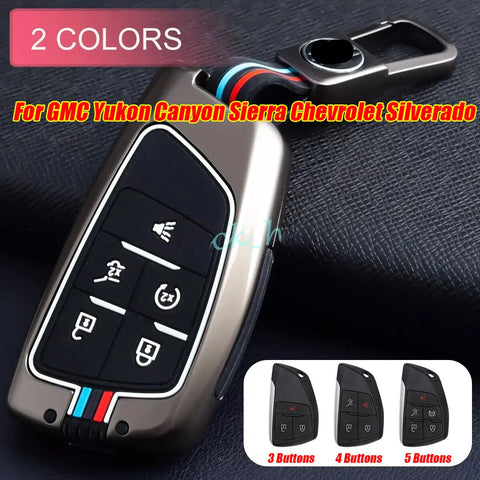 GMC Yukon Canyon Sierra Chevrolet Silverado Car Key Fob Cover Case Keychain