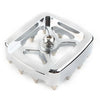 Harley Softail Dyna Sportster Chrome MX Style Brake Pedal Pad Cover (2000-2023)