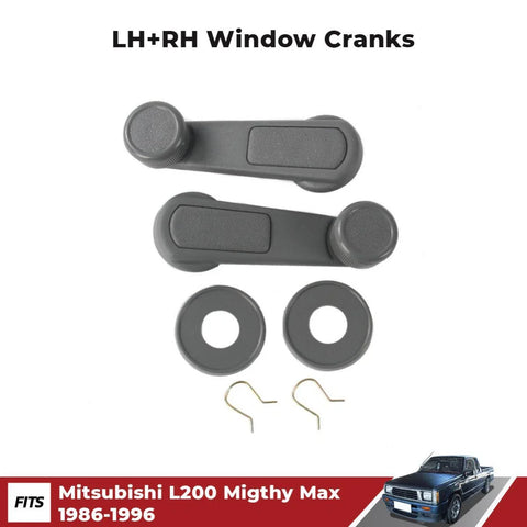 Window Cranks L+R Fits Mitsubishi Triton L200 Dodge Max Ram-50 Truck 1986-96 D10