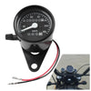 Motorcycle Black 12V Universal Odometer Speedometer Tachometer Gauge