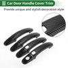 Ford Focus 2012-2018 Carbon Fiber Black Smart Car Door Handle Cover Trim