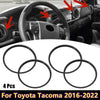 Toyota Tacoma A/C Vent Ring / 4Pcs / Outer Black Trim Ring Covers (2016–2022)