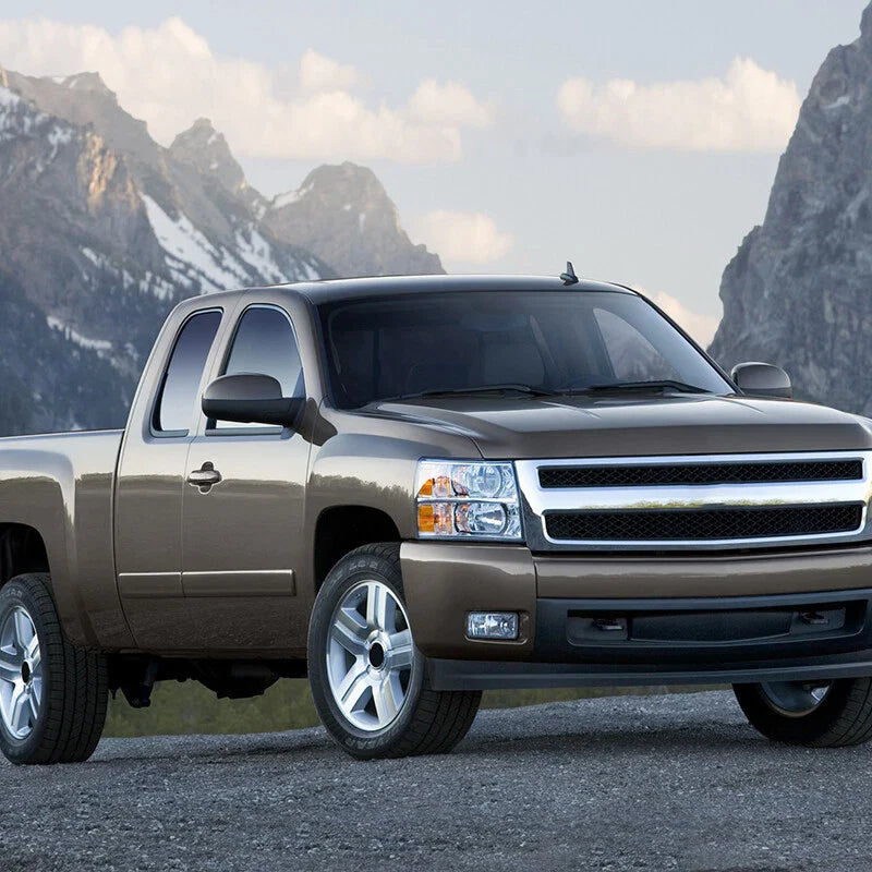 Silverado Sierra 1500 2500 3500 Yukon LH & RH Primer Black Mirror Cover Caps