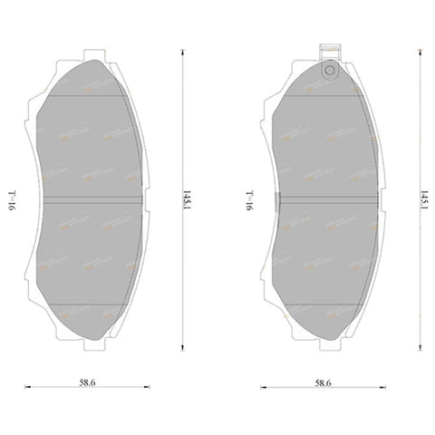Mazda BT-50 B3000 4cyl 3.0L Front Disc Brake Pad Set (2006-2011)