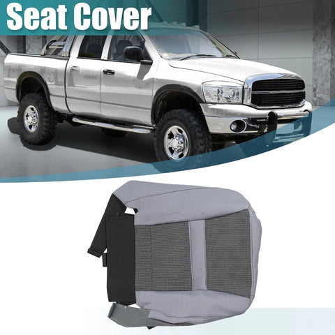 Dodge Ram 1500-3500 Gray Driver Side Bottom Cloth Seat Cover (2006-2009)