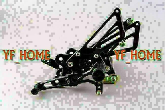 Kawasaki Ninja ZX14R Black Motorcycle Rearsets Foot Pegs (2006-2011)