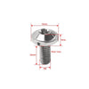 Bike Motor 6 x M6x20mm Titanium Alloy Torx Head Bolts