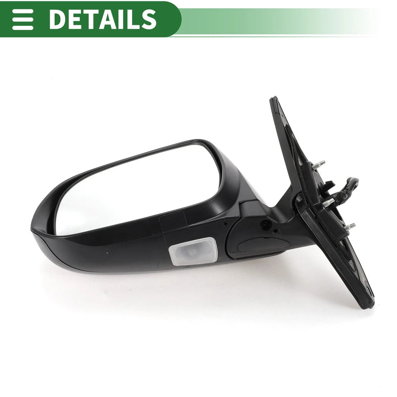 Toyota Highlander (2008-2013) Manual Folding Gloss Black Left Side Door Mirror
