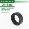 Oil Seal 5 Pcs Seal Ring Rotary Shaft Seal NBR Rubber 15x22x7mm Black