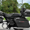 Harley Touring Glide Black Driver Passenger Seat w/ Backrest (2014-2023)