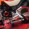 Honda Monkey 125, Grom MSX125 Silver Adjustable Rear Footpegs (2018-2023)