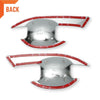 Mitsubishi Triton L200 Chrome Red  Door Handle Insert Bowl Cup Trim (15-22)