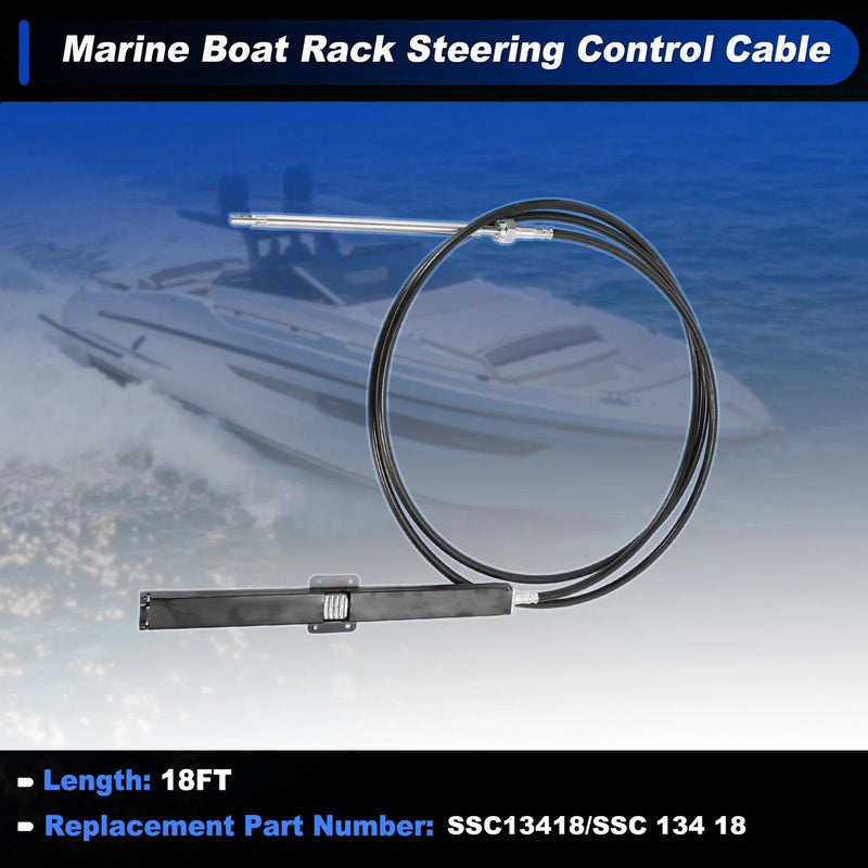 Marine Boat Rack Steering Control Cable / 18 Ft / Marine Boat Rack