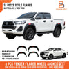 Toyota Hilux Revo 5" Rocco Black Red Fender Flares (2020-2023)