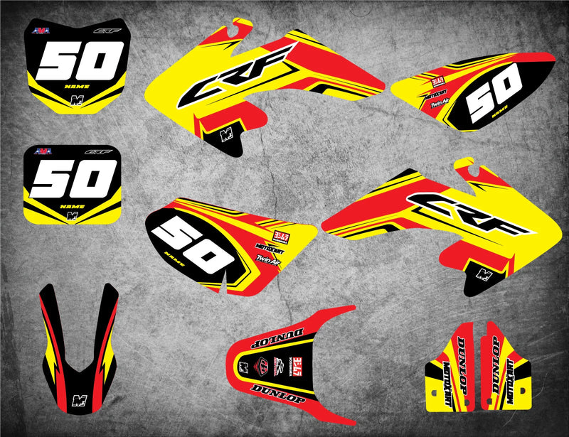 Honda CRF 50 (2004-2019) FLOW STYLE Stickers Custom Graphics Full Kit