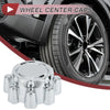Ford F250 Chrome Silver Tone Plastic Wheel Center Caps (2005-2007)