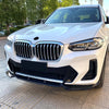 BMW G01 X3 X4 M-Sport Gloss Black Front Bumper Lip Splitters (2022-2024)
