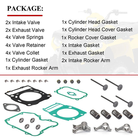 Polaris Sportsman 500 4x4 6x6 Rocker Arm & Intake Exhaust Valve Kit (1996–2014)