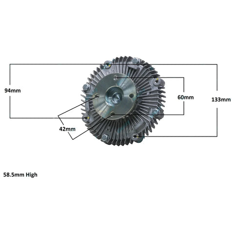 Nissan Patrol GQ Y60 11 / 91-1994 4.2L Petrol TB42 Carb Viscous Fan Clutch